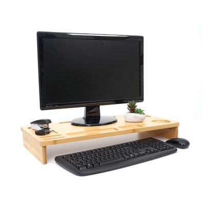 Monitorerhöhung HWC-E85, Monitorständer Tischorganizer Bildschirmerhöhung