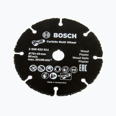 Bosch Professional 76 mm Carbide Multi Wheel, Hartmetall Trennscheibe, GWS 12V