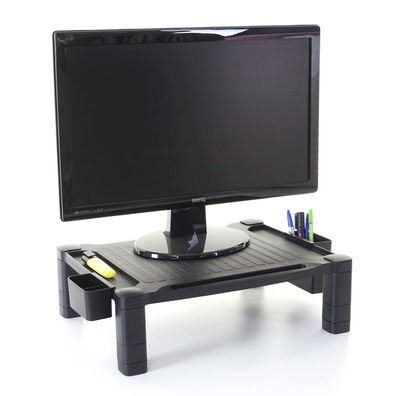 Monitorerhöhung HWC-E61, Monitorständer Schreibtischaufsatz Bildschirmerhöhung