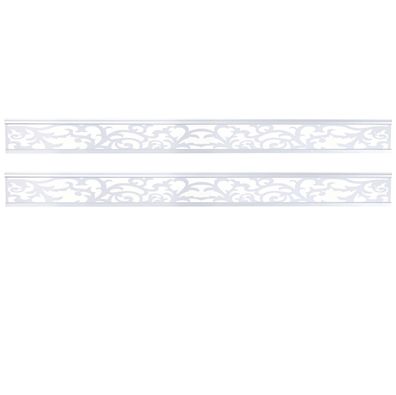 2er-Set Dekopaneel für WPC-Sichtschutz Sarthe, Verkleidung, 16x177cm weiß