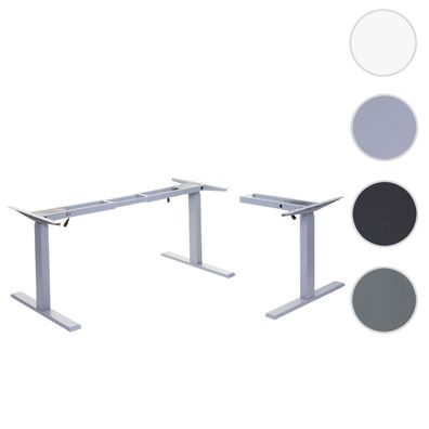 Gestell HWC-D40, variables Tischgestell für Eck-Schreibtisch, höhenverstellbar