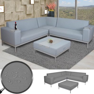 Ecksofa HWC-C47, Sofa Loungesofa Couch, Stoff/ Textil Indoor wasserabweisend