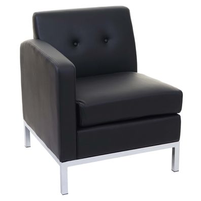 Sessel HWC-C19, Modular-Sofa Seitenteil links mit Armlehne, erweiterbar Kunstleder