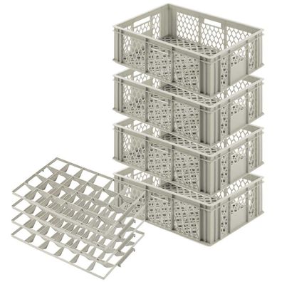 4 Gläserkästen für 24 Gläser bis 175 mm Höhe, max. Ø 87 mm, LxBxH 600x400x200 mm