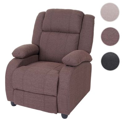 Fernsehsessel Lincoln, Relaxsessel Liege Sessel, Stoff/ Textil