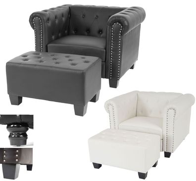 Luxus Sessel Loungesessel Relaxsessel Chesterfield Kunstleder