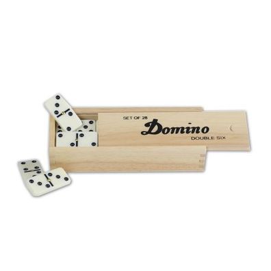 6er Domino im Holzkasten