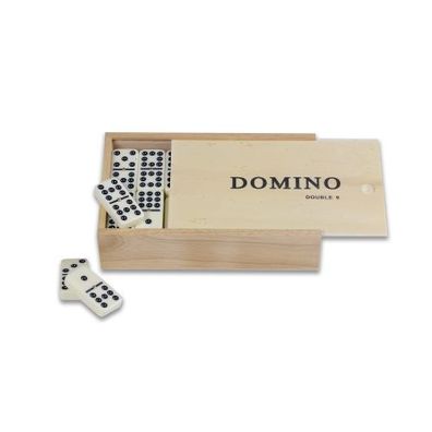 9er Domino im Holzkasten