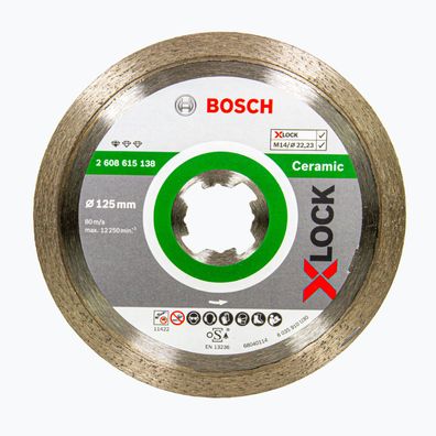 Bosch X-LOCK Diamant Trennscheibe 125 x 22,23 mm für Keramikfliesen, 2608602202