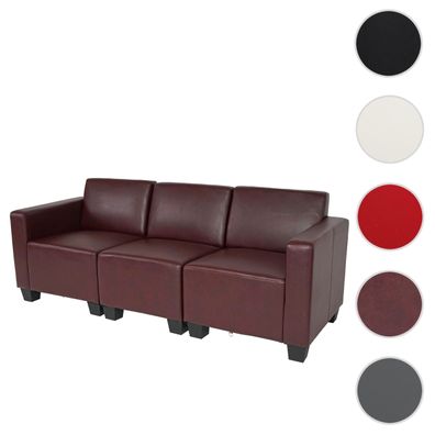Modular 3-Sitzer Sofa Couch Lyon, Kunstleder