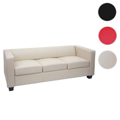 3er Sofa Couch Loungesofa Lille, Leder