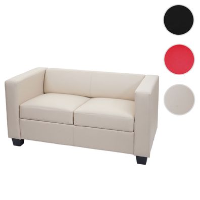2er Sofa Couch Loungesofa Lille, Leder