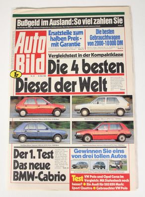 RAR! - Auto Bild / Nr. 22 / 1986 / "Die 4 besten Diesel der Welt" / #W