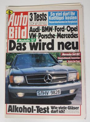 RAR! - Auto Bild / Nr. 31 / 1986 / "Modelle 87 Das wird neu" / Zeitschrift #W