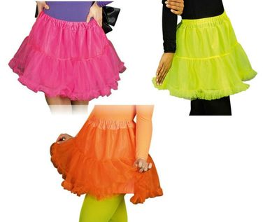 Kostüm Tüllrock neon orange grün Gr.34-46 Petticoat Unterrock Tutu Karneval