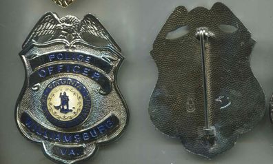 Polizei Brustabzeichen USA Wiliamsburg Police Göde Replik (zu124)