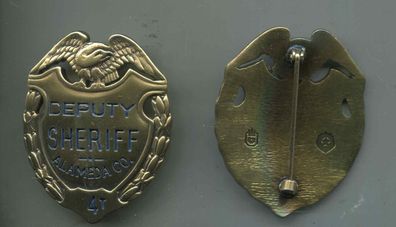 Polizei Brustabzeichen USA Alameda County Sheriff Göde Replik (zu126)