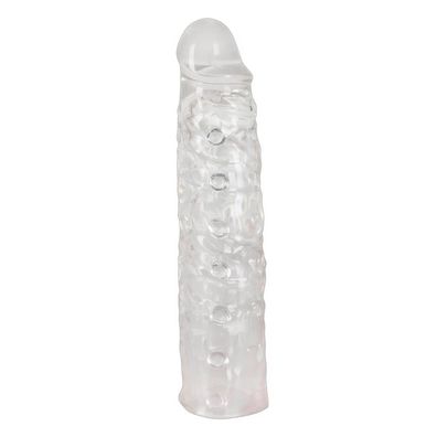Penishülle Crystal Skin Penis Verlängerung Vergrößerung Sleeve noppen geädert