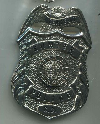 Polizei Brustabzeichen USA Sumter Policei Göde Replik (zu140)