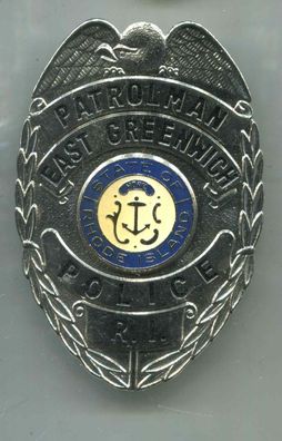 Polizei Brustabzeichen USA East Greenwich Policei Göde Replik (zu139)