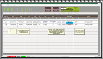 Patientendatenbank Termine Adressen Wiedervorlage Terminplaner Fristenkalender Excel