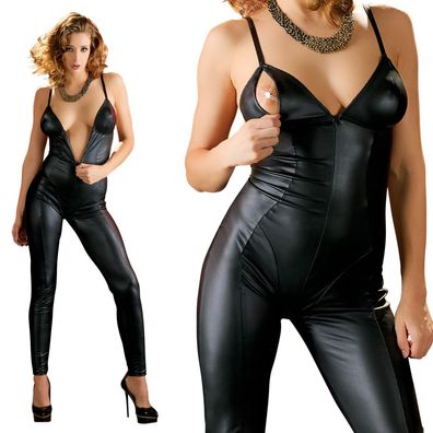 Damen Overall mit Zip S M L XL Jumpsuit Luxus Einteiler Fashion "Syriana"