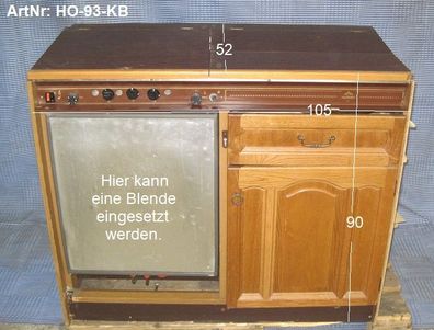 Küchenblock, Küchenzeile Wohnmobil komplett 105 x 52 cm mit Kocher, Kühlschrank, ...