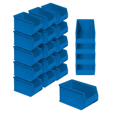 40x Sichtbox "PROFI" LB 5, LxBxH 175x100x75 mm, Inhalt 0,85 Liter, blau