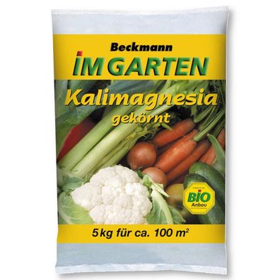 Beckmann Kalimagnesia Patentkali 5 kg Gartendünger Universaldünger Kalidünger