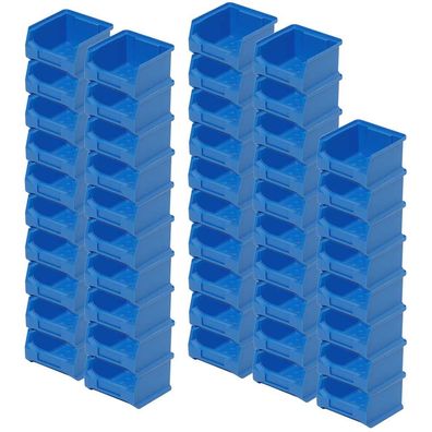 48x Sichtbox "PROFI" LB 6, LxBxH 100x100x60 mm, Inhalt 0,3 Liter, blau