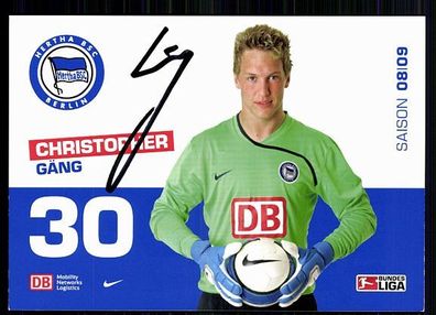 Christopher Gäng Hertha BSC Berlin 2008-09 Original Signiert + A 87686