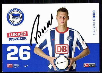 Lukasz Pisczek Hertha BSC Berlin 2008-09 Original Signiert + A 87684