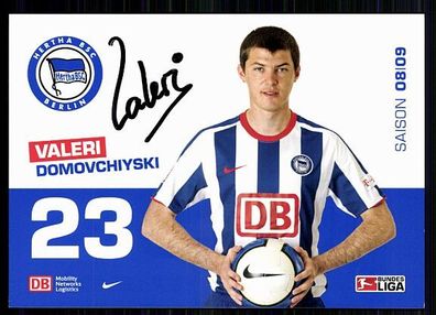 Valeri Domovchiyski Hertha BSC Berlin 2008-09 Original Signiert + A 87682