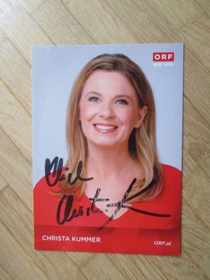 ORF Fernsehmoderatorin Christa Kummer - handsigniertes Autogramm!!