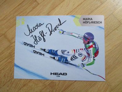 Olympiasiegerin Maria Höfl-Riesch - handsigniertes Autogramm!!