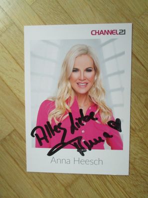 Channel 21 Fernsehmoderatorin Anna Heesch - handsigniertes Autogramm!!