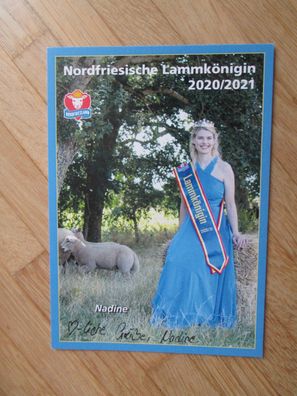Nordfriesische Lammkönigin 2020/2021 Nadine Dethlefs - handsigniertes Autogramm!!!