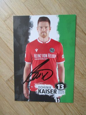 Hannover 96 Saison 20/21 Dominik Kaiser - handsigniertes Autogramm!!!