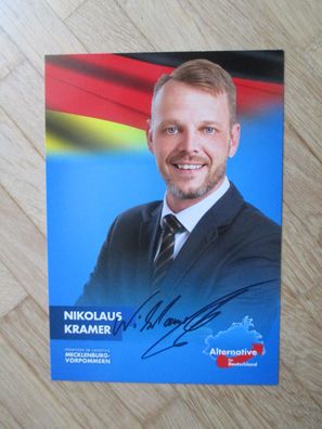 Mecklenburg-Vorpommern MdL AfD Nikolaus Kramer - Autogramm!!!