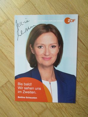 ZDF Fernsehmoderatorin Bettina Schausten - handsigniertes Autogramm!!!
