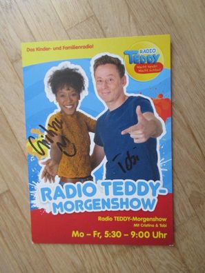 Radio Teddy Moderatoren Cristina & Tobi - handsignierte Autogramme!!!