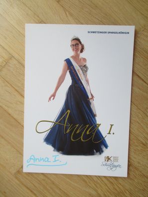 Schwetzinger Spargelkönigin Anna I. - handsigniertes Autogramm!!!