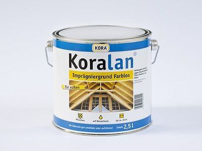 Koralan Imprägniergrund Farblos Holzschutzgrundierung 2,5 Liter 12,60 € / l