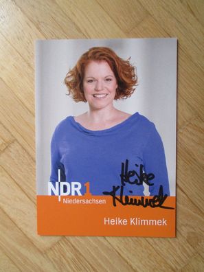 NDR1 Niedersachsen Moderatorin Heike Klimmek - handsigniertes Autogramm!!!