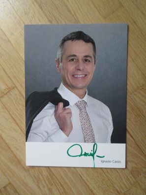Schweiz Bundesrat Dr. Ignazio Cassis - handsigniertes Autogramm!