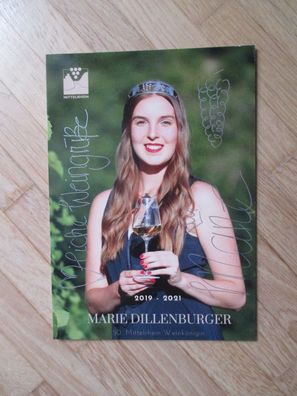 Mittelrhein Weinkönigin 2019-2021 Marie Dillenburger - handsigniertes Autogramm!!!