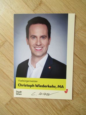 Österreich Vizebürgermeister von Wien Christoph Wiederkehr handsigniertes Autogramm!!