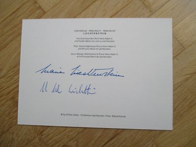 Fürst Hans-Adam & Fürstin Marie von Liechtenstein - handsignierte Autogramme!!