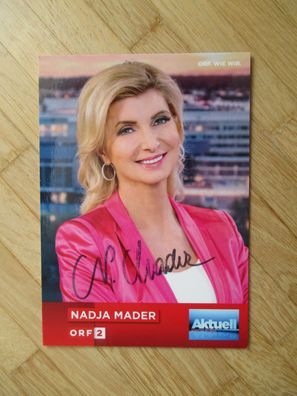 ORF Fernsehmoderatorin Nadja Mader - handsigniertes Autogramm!!