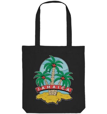 Jamaica Strand mit Palmen - Organic Tote-Bag